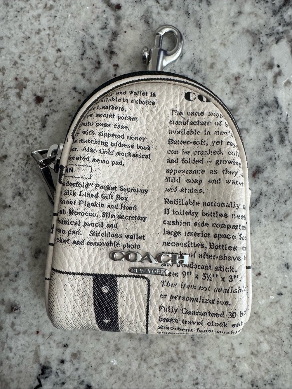Coach Finlay Newspaper Print Crossbody Bag Double Zip - Picture 8 of 8